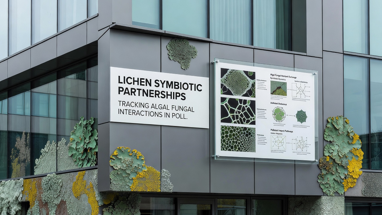 Researchers examining algal fungal interactions within lichen samples collected from polluted urban building facades